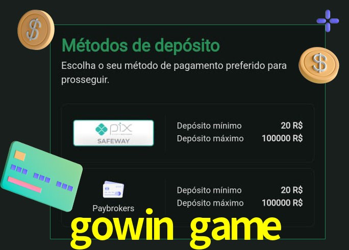 O cassino gowin game oferece uma grande variedade de métodos de pagamento